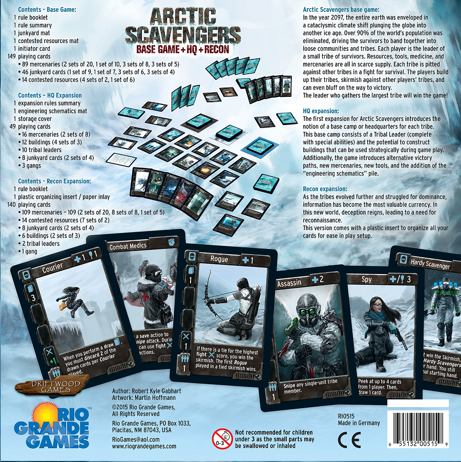 Arctic Scavengers Base Game with Recon Expansion